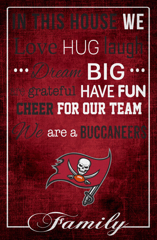 Fan Creations Home Decor Tampa Bay Buccaneers   In This House 17x26