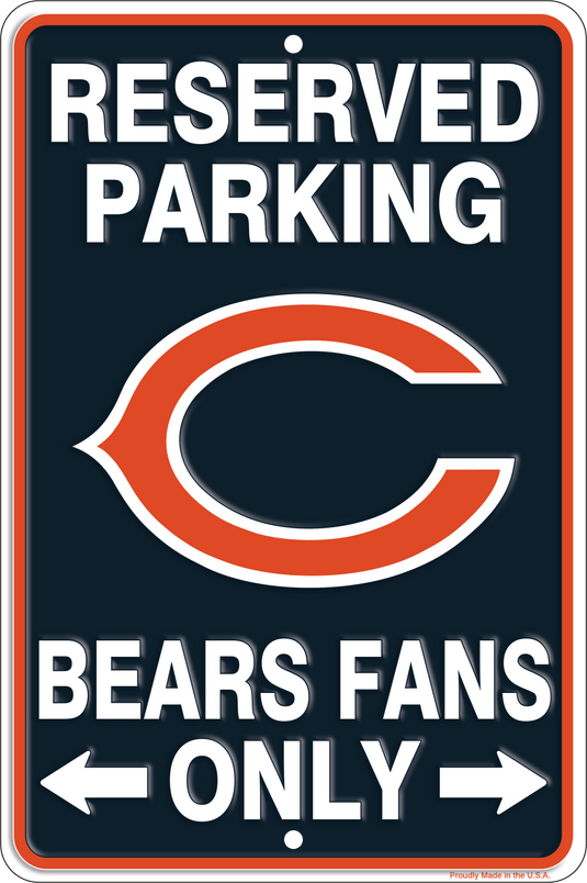 Fan Creations Wall Decor Chicago Bears Reserved Parking Metal 12x18in
