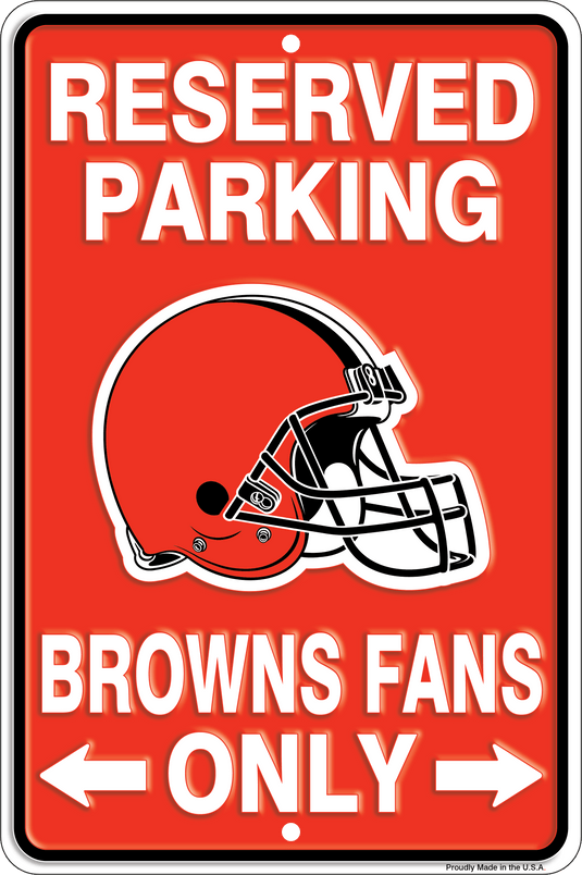 Fan Creations Wall Decor Cleveland Browns Reserved Parking Metal 12x18in