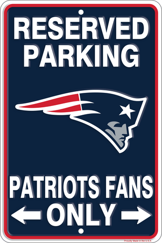 Fan Creations Wall Decor New England Patriots Reserved Parking Metal 12x18in