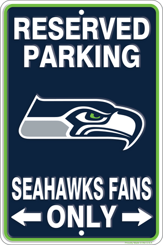 Fan Creations Wall Decor Seattle Seahawks Reserved Parking Metal 12x18in