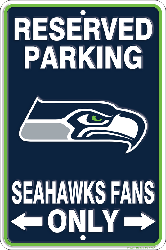 Fan Creations Wall Decor Seattle Seahawks Reserved Parking Metal 12x18in