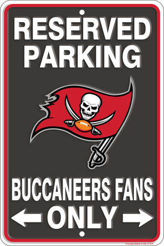 Fan Creations Wall Decor Tampa Bay Buccaneers Reserved Parking Metal 12x18in