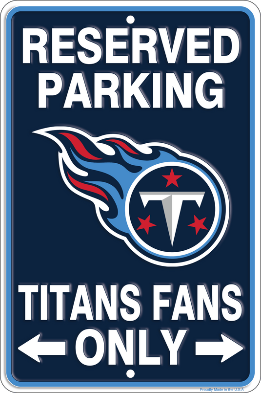 Fan Creations Wall Decor Tennessee Titans Reserved Parking Metal 12x18in