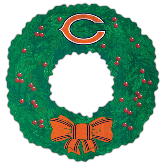 Fan Creations Holiday Home Decor Chicago Bears Team Wreath 16in