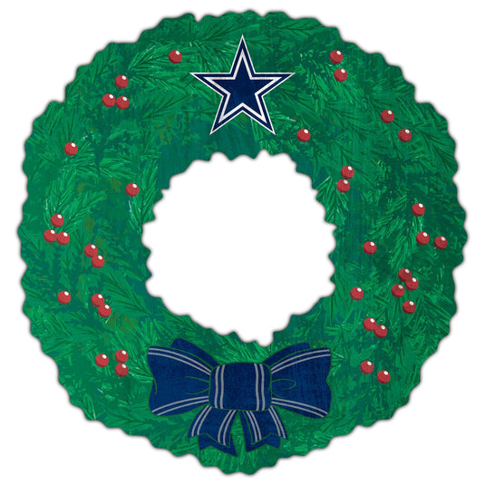 Fan Creations Holiday Home Decor Dallas Cowboys Team Wreath 16in