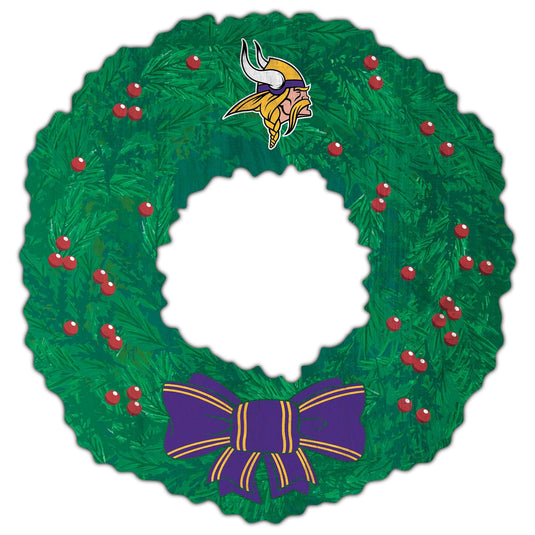 Fan Creations Holiday Home Decor Minnesota Vikings Team Wreath 16in