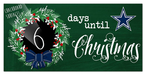 Fan Creations Holiday Home Decor Dallas Cowboys Chalk Christmas Countdown 6x12