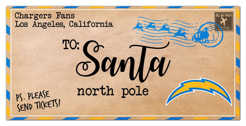 Fan Creations Holiday Home Decor Los Angeles Chargers To Santa 6x12