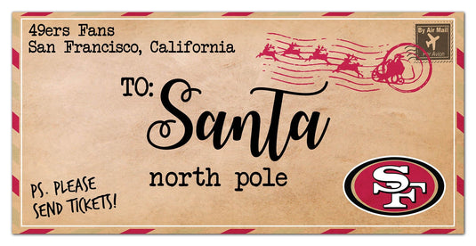 Fan Creations Holiday Home Decor San Francisco 49ers To Santa 6x12