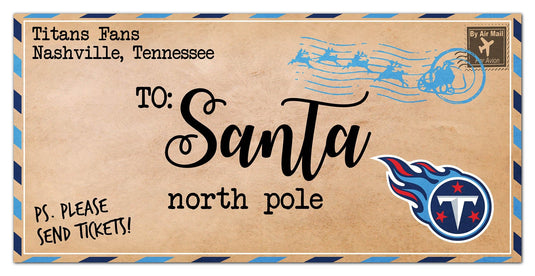Fan Creations Holiday Home Decor Tennessee Titans To Santa 6x12