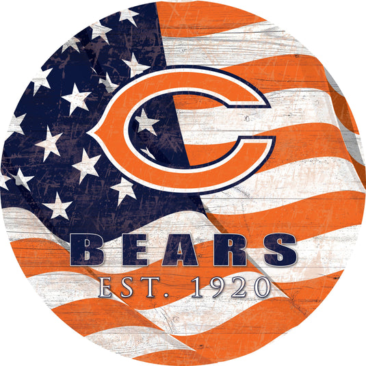 Fan Creations Home Decor Chicago Bears Team Color Flag Circle