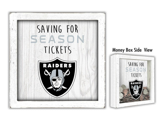 Fan Creations Desktop Stand Las Vegas Raiders Saving For Tickets Money Box