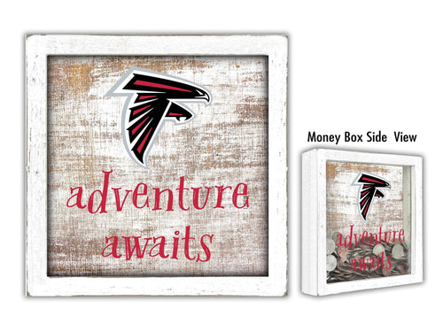 Fan Creations Desktop Stand Atlanta Falcons Adventure Awaits Money Box