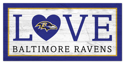 Fan Creations 6x12 Sign Baltimore Ravens Love 6x12 Sign