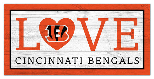 Fan Creations 6x12 Sign Cincinnati Bengals Love 6x12 Sign