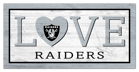 Fan Creations 6x12 Sign Las Vegas Raiders Love 6x12 Sign