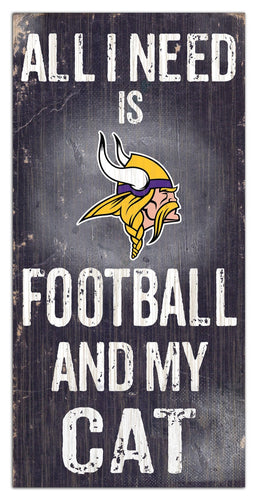 Fan Creations 6x12 Sign Minnesota Vikings My Cat 6x12 Sign