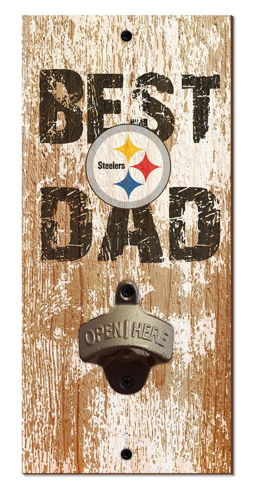 Fan Creations Home Decor Pittsburgh Steelers  Best Dad Bottle Opener