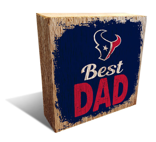 Fan Creations Desktop Stand Houston Texans Best Dad Block