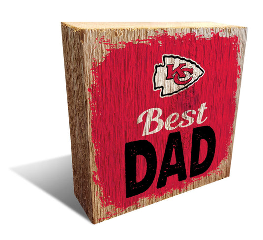 Fan Creations Desktop Stand Kansas City Chiefs Best Dad Block