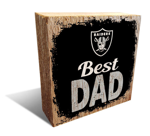 Fan Creations Desktop Stand Las Vegas Raiders Best Dad Block