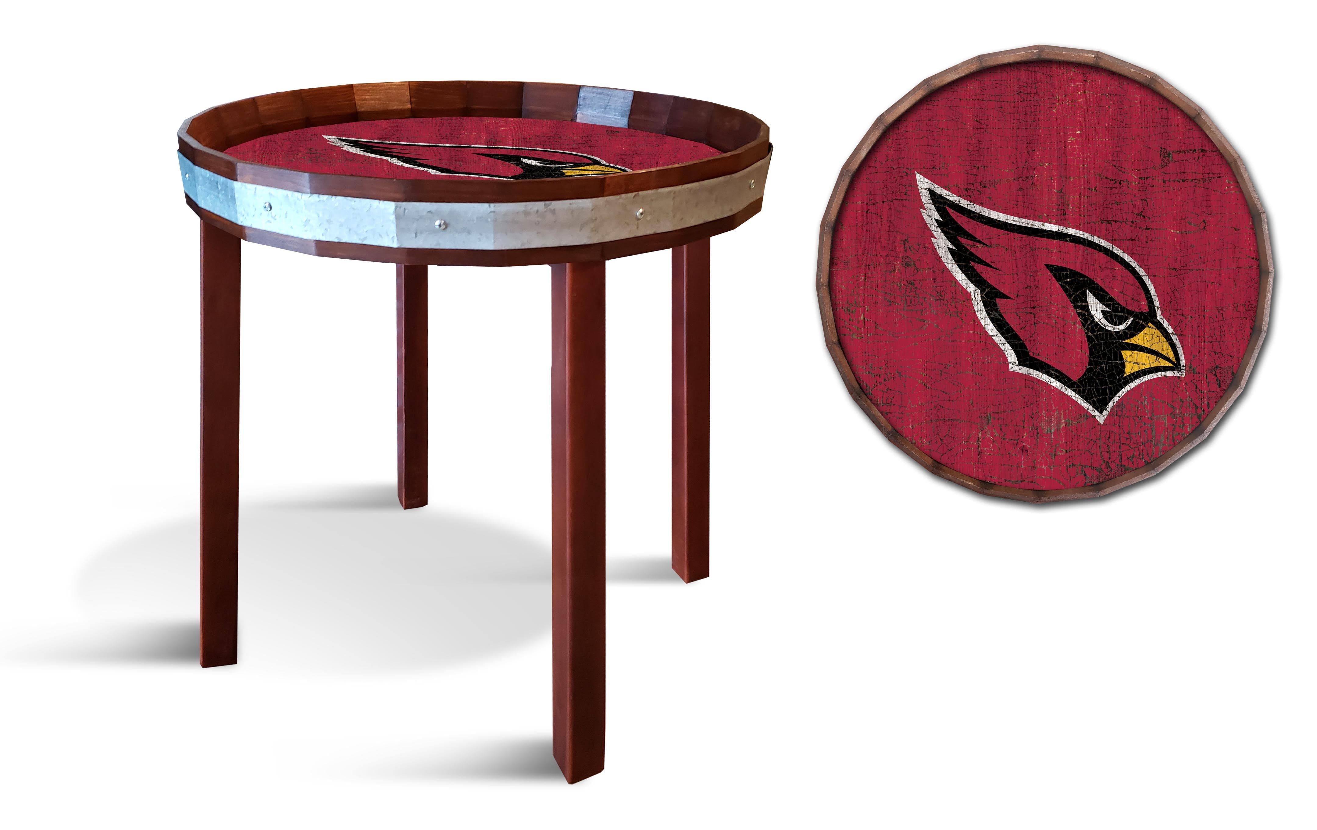 Arizona Cardinals  Barrel Top Side Table
