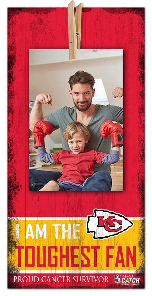 Fan Creations Home Decor Kansas City Chiefs Toughest Fan Clothespin 6x12