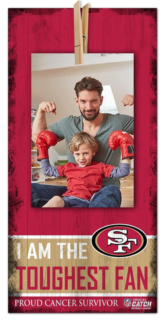 Fan Creations Home Decor San Fransisco 49ers Toughest Fan Clothespin 6x12