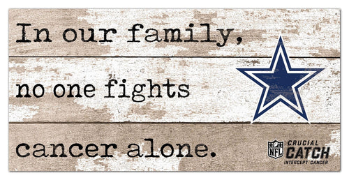 Fan Creations Home Decor Dallas Cowboys No One Fights Alone 6x12