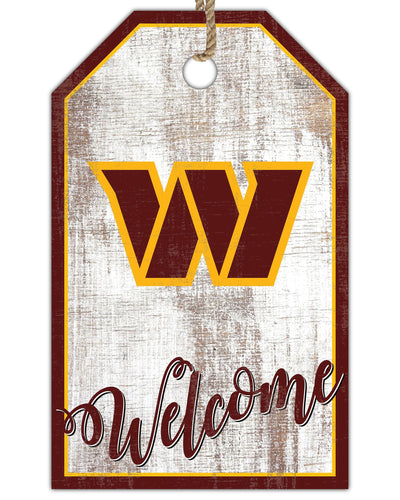 Fan Creations Holiday Home Decor Washington Commanders Welcome 11x19 Tag