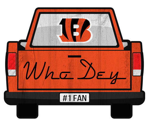 Fan Creations Home Decor Cincinnati Bengals Slogan Truck Back Vintage 12in