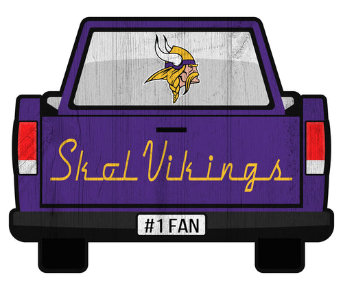 Fan Creations Home Decor Minnesota Vikings Slogan Truck Back Vintage 12in