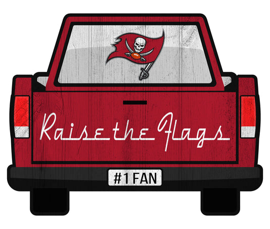 Fan Creations Home Decor Tampa Bay Buccaneers Slogan Truck Back Vintage 12in