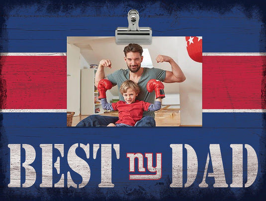 Fan Creations Desktop Stand New York Giants Best Dad With Stripe Clip Frame