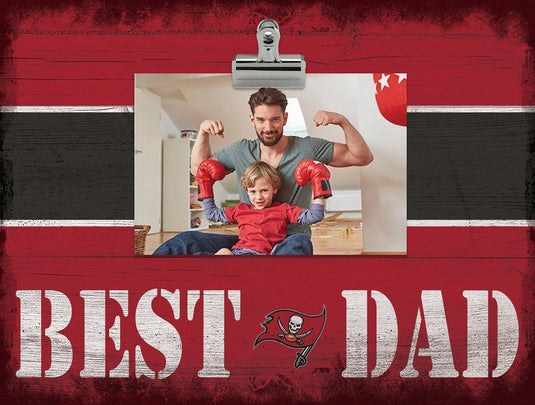 Fan Creations Desktop Stand Tampa Bay Buccaneers Best Dad With Stripe Clip Frame