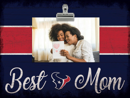 Fan Creations Desktop Stand Houston Texans Best Mom With Stripe Clip Frame