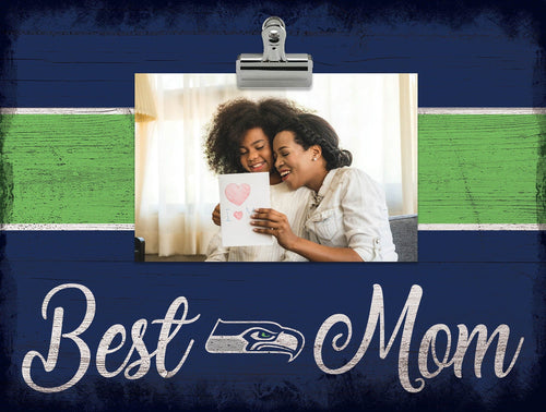 Fan Creations Desktop Stand Seattle Seahawks Best Mom With Stripe Clip Frame