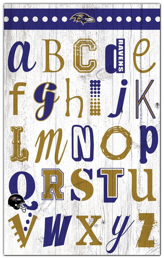 Fan Creations Home Decor Baltimore Ravens   Alphabet Sign 11x19