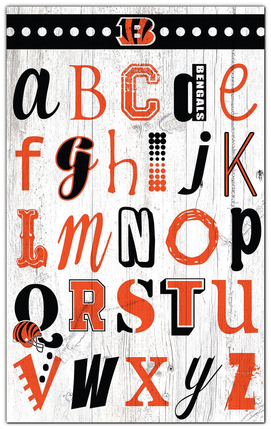 Fan Creations Home Decor Cincinnati Bengals   Alphabet Sign 11x19