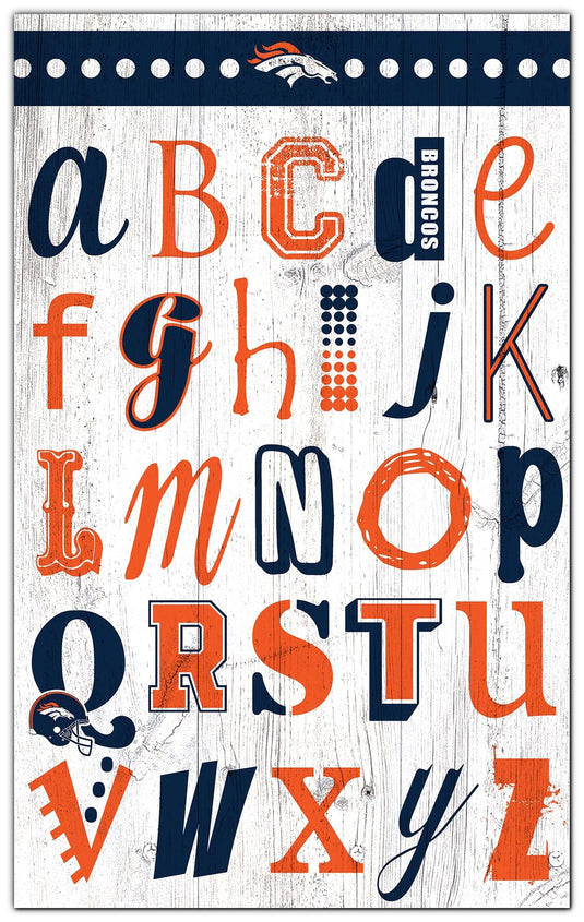 Fan Creations Home Decor Denver Broncos   Alphabet Sign 11x19