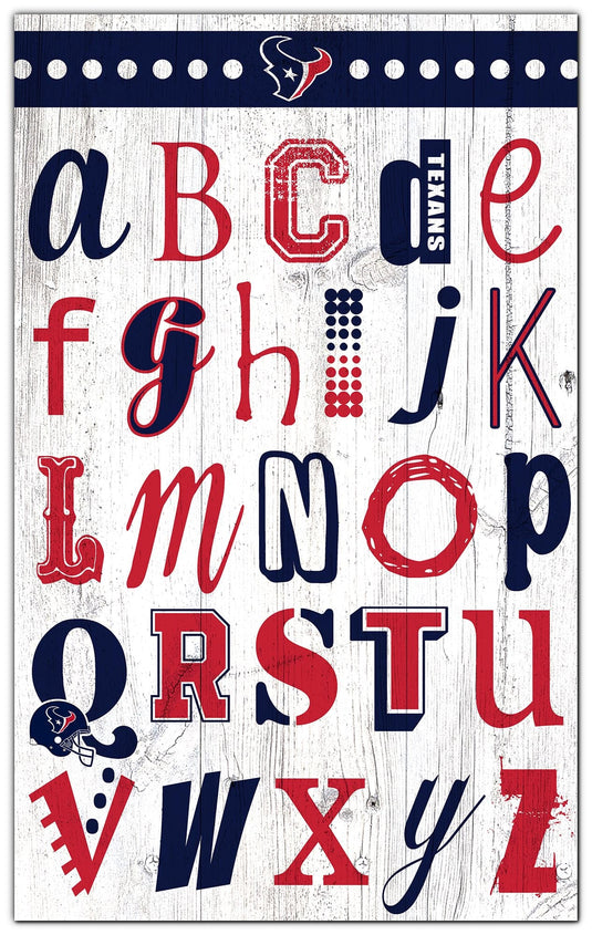 Fan Creations Home Decor Houston Texans   Alphabet Sign 11x19