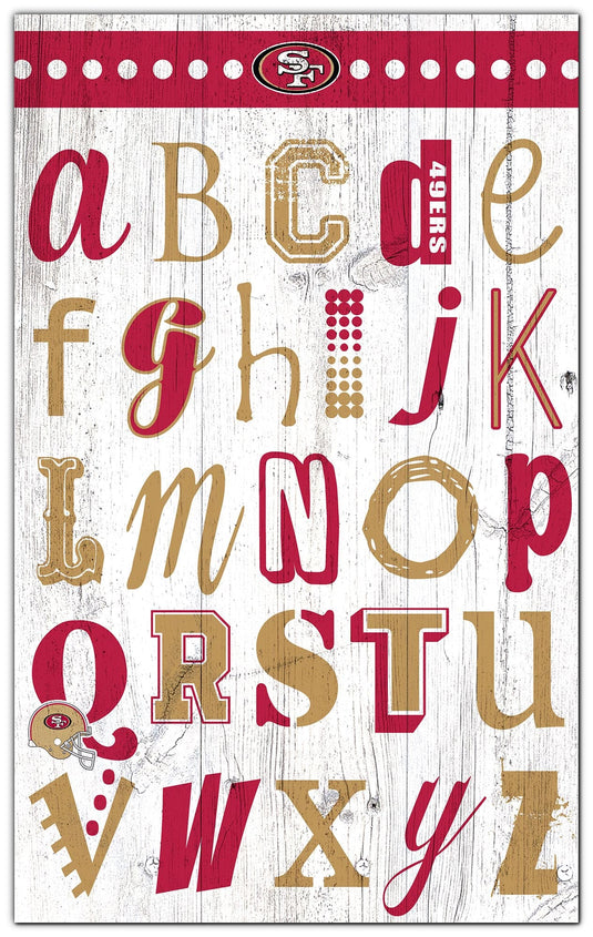 Fan Creations Home Decor San Francisco 49ers   Alphabet Sign 11x19