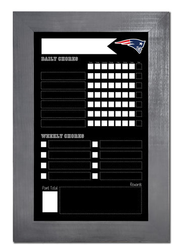 Fan Creations Home Decor New England Patriots   Chore Chart Chalkboard 11x19 With Frame