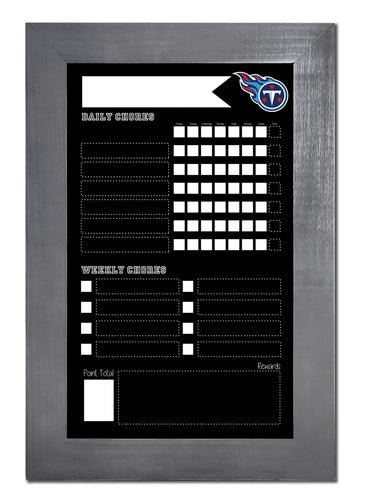 Fan Creations Home Decor Tennessee Titans   Chore Chart Chalkboard 11x19 With Frame
