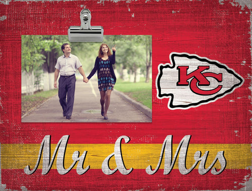 Fan Creations Desktop Stand Kansas City Chiefs Mr & Mrs Clip Frame