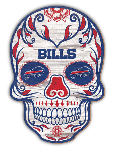 Fan Creations Holiday Home Decor Buffalo Bills Sugar Skull 12in