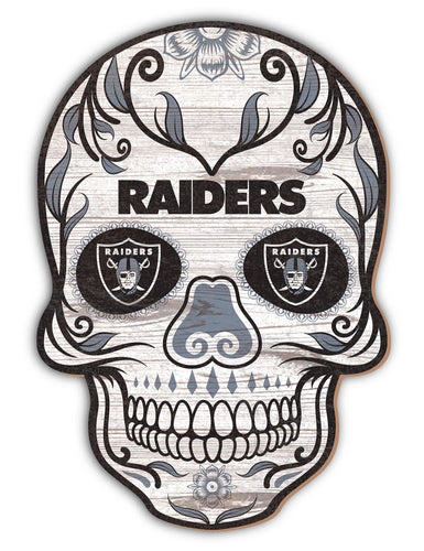 Fan Creations Holiday Home Decor Las Vegas Raiders Sugar Skull 12in