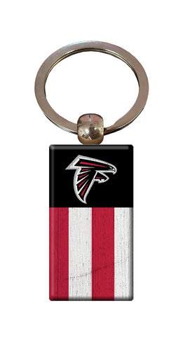 Fan Creations Home Decor Atlanta Falcons  Rectangle Flag Keychain