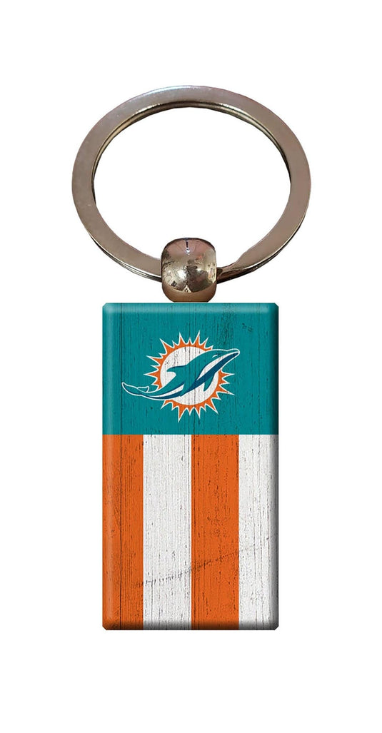 Fan Creations Home Decor Miami Dolphins  Rectangle Flag Keychain